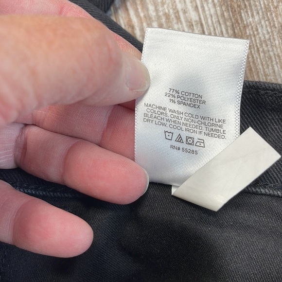 Express NWT Black Distressed Slim Super High Rise Jeans Size 00 - Picture 6 of 11